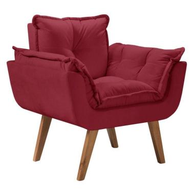 Imagem de Poltrona Opalla 1 Lugar Suede D Salla Bordô