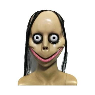 Imagem de Máscara De Terror De Halloween Para Mulheres Com Cabelos Longos E Boca