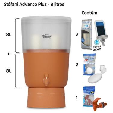 Imagem de Filtro de Barro para Água São João Advance Plus 8 Litros - Stéfani, Tr