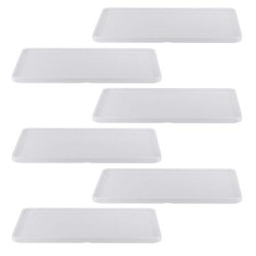 Imagem de Kit Seis Travessa de Melamina Retangular Empilhável c/ rebaixo 32 x 18