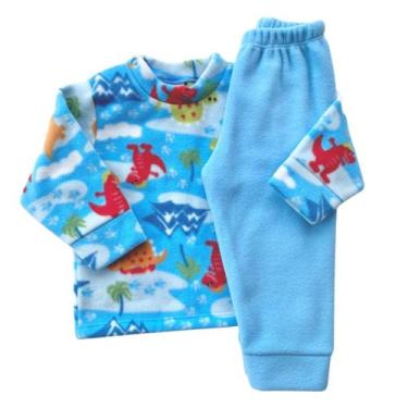 Imagem de Conjunto Blusa Calça Soft Infantil AntiPilling - Fofotinhos, Dino flor
