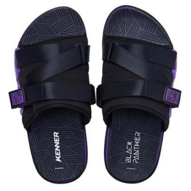 Imagem de Chinelo Kenner Pantera Negra Preto Roxo-Masculino