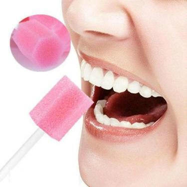Imagem de Swab Haste Descartável Limpeza Oral Higiene Bucal 10unidades - Kolplas