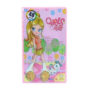 Imagem de Estojo Maleta Escolar Com 48 Peças Inmetro