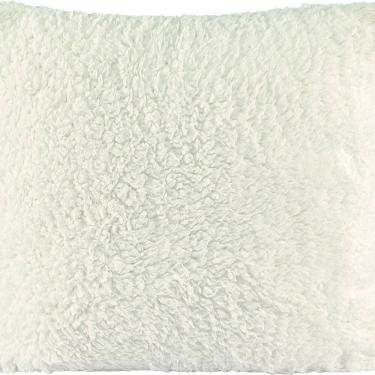 Imagem de Capa De Almofada Decorativa Alasca 1 Peça Tecido Manta Sherpa 180g/m² 100% Poliéster - Marfim