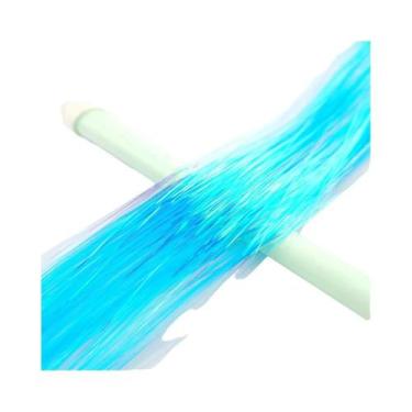 Imagem de Extensões De Cabelo Sintético Colorido Arco-Íris Com Brilho 93/120cm, 