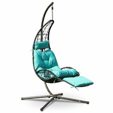 Imagem de Cadeira Balanço Espreguiçadeira Meia Lua Piscina Jardim Varanda Campin