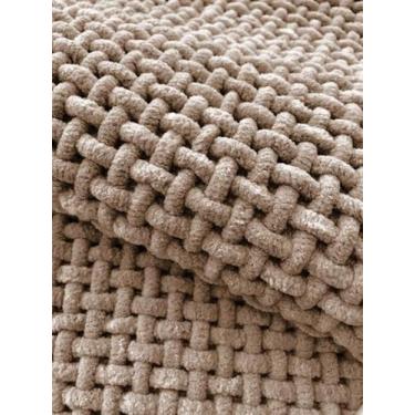 Imagem de Tapete Microfibra Trançado 60 Cm X 40 Cm - Cáqui - Corttex