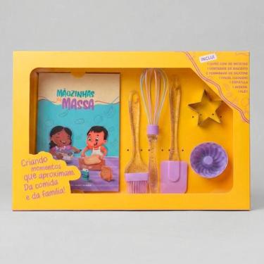 Imagem de Kit Mini Chef Infantil Mãozinhas na Massa com Livro de Receitas