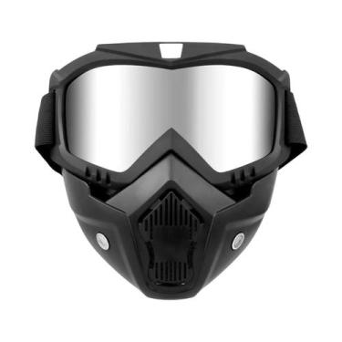 Imagem de Óculos De Motocross UV400 À Prova De Vento Com Máscara Facial Para Cic