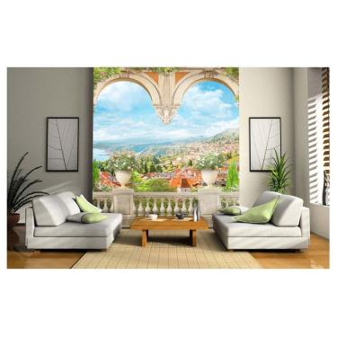Imagem de Papel De Parede Paisagem Digital Arco Flor 3D Dav66