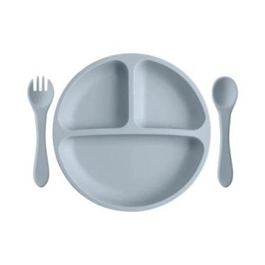 Imagem de Conjunto De Utensílios De Silicone Para Crianças 3PCS Pratos Para Alim