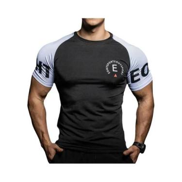 Imagem de Camiseta Masculina Slim Fit De Secagem Rápida Para Corrida E Academia,