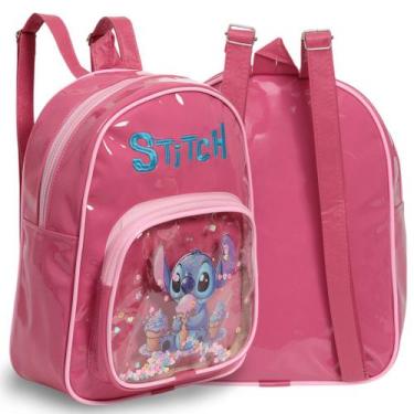 Imagem de Mochila Infantil Feminina Stitch Tam Pequena Alça Costas - Plike