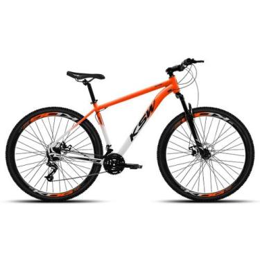 Imagem de Bike Aro 29 KSW XLT100/200 24v Com Shimano e Freios Mecânico, Branco d