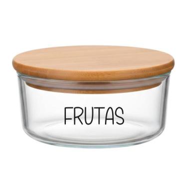 Imagem de Pote Hermético Redondo Vidro (930 ml) Frutas - Casa Vitá, Frutas