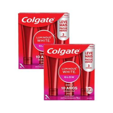 Imagem de Kit 2 Pack Creme Dental Para Clareamento Colgate Luminous White Glow 7