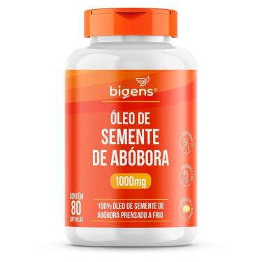 Imagem de Óleo De Semente de Abóbora 1000mg 80 Caps - Bigens-Unissex