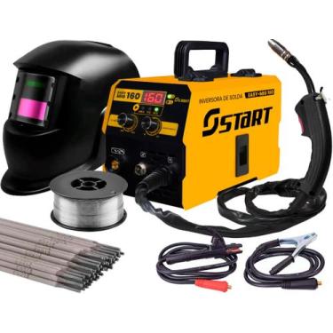 Imagem de Máquina Inversora De Solda Mma Mig Tig + Eletrodos + Mascara - Start