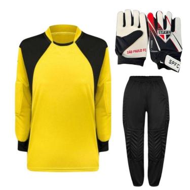Imagem de Kit De Goleiro TRB + Luva De Goleiro Infantil São Paulo DRB Goalkeeper-Unissex