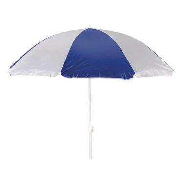 Imagem de Guarda Sol Fashion 1,8 Metros Aço Praia Piscina - Mor, Branco e Azul