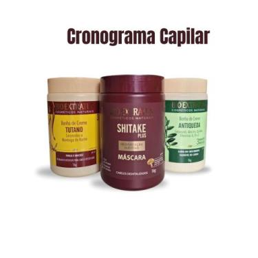 Imagem de Kit Cronograma Capilar Completo Bioextratus 3 Máscaras 1kg Hidratação 