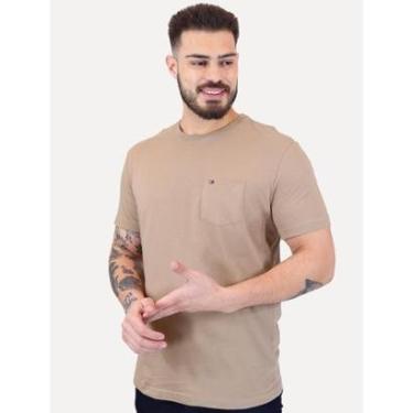 Imagem de Camiseta Tommy Jeans Masculina Regular Pocket Marrom Claro-Masculino