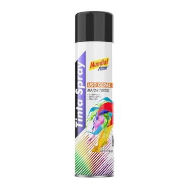 Imagem de Tinta Spray Mundial Prime Uso Geral Preto Brilhante 400ml