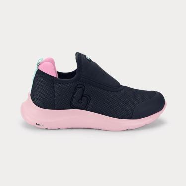 Imagem de Tênis Infantil Bibi Action Azul Marinho com Rosa-Feminino