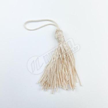 Imagem de Pingente 7cm Bege Franja de Seda (Tassel) - 10 unidades - LB