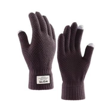 Imagem de Luvas De Inverno Masculinas Com Tela Sensível Ao Toque, Quentes, De Lã