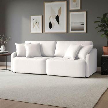 Imagem de Sofá 3 Lugares Retrátil Reclinável 180cm Breno Linho K01 - D Rossi - D