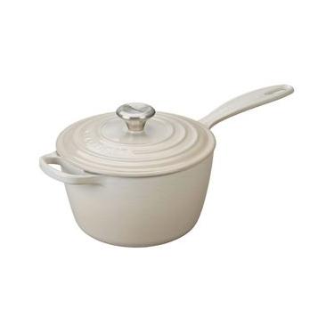 Imagem de PANELA MOLHEIRA LE CREUSET SIGNATURE 18CM EM FERRO FUNDIDO MERINGUE 21181187164430