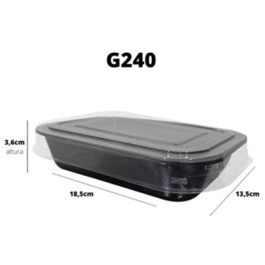 Imagem de Bandeja G240 com Tampa 800ml Forneável com 100 Galvanotek