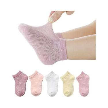 Imagem de Meias De Algodão Para Meninos E Meninas, 5 Pares, Meias Casuais Respir