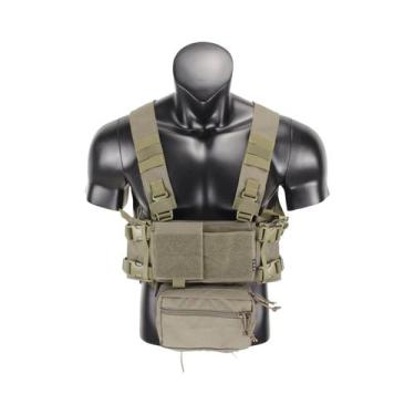 Imagem de Colete Tático Camuflado Micro Com Porta-Magazine, Bolsa Lateral, Bolsa
