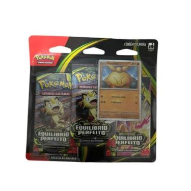 Imagem de Blister Triplo Pokemon Makuhita Megaevolução Equilibrio Perfeito 19 Ca