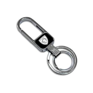 Imagem de Chaveiro Para Peugeot Metálico Mosquetão 208 2008 3008 - V - LUALKI ST