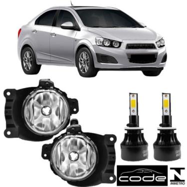 Imagem de Par farol milha chevrolet sonic 2013 14 15 2016 e super led - BIBAS