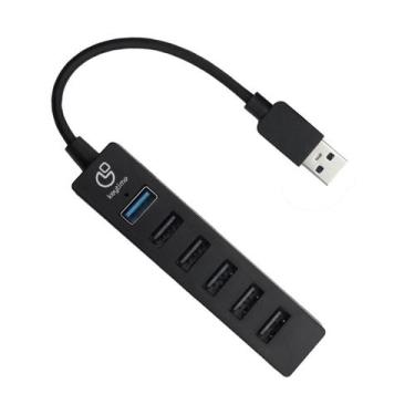 Imagem de Hub USB Keytime Dataport 7 Em 1 KYT00036 1x USB 3.0 6x USB 2.0 Preto -
