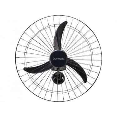 Imagem de Ventilador Parede Ventisol 200W Grade Metal 60cm Preto Biv, Preto, Biv