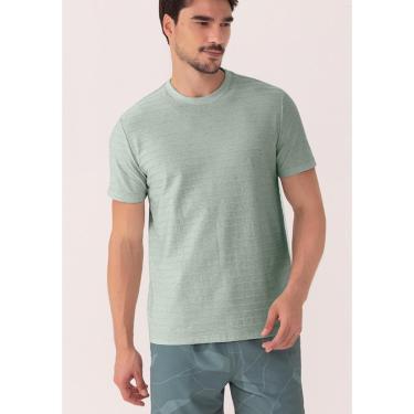 Imagem de Camiseta De Mangas Curtas Em Malha Com Linho-Masculino