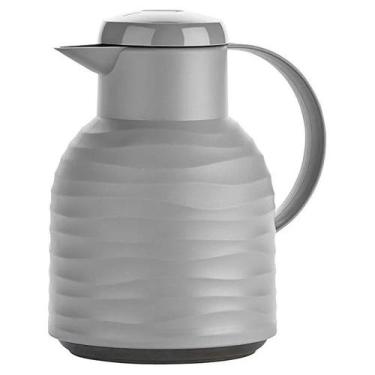 Imagem de Garrafa Térmica Emsa Samba Quick Press Wave Cinza 1 Litro