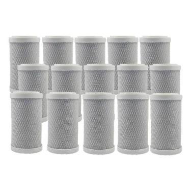 Imagem de Kit 20 Refil Reposição Filtro Chuveiro Pia Carvão Ativado 5 Cinza - Ro
