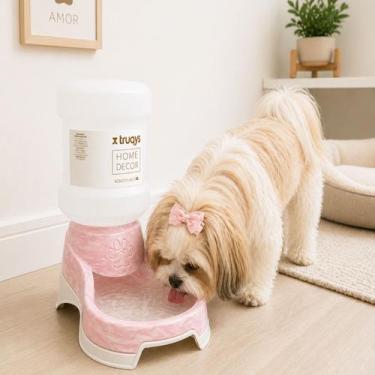 Imagem de Bebedouro Marmore Rose 2L Caes Gato Pet Automatico Agua - PET IN