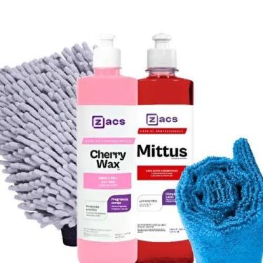 Imagem de Shampoo Automotivo Mittus Lava Autos Cera Cherry Wax Luva - ZACS