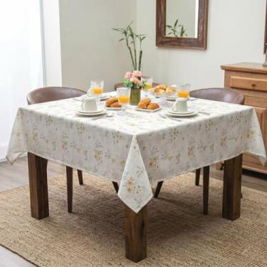 Imagem de Toalha de Mesa 4 Lugares Campina 150x150cm Limpa Fácil Algodão Lepper