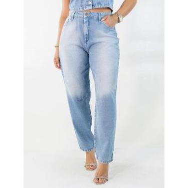 Imagem de Calça Feminina Jeans Ballon Delavê Cintura Alta Anticorpus-Feminino