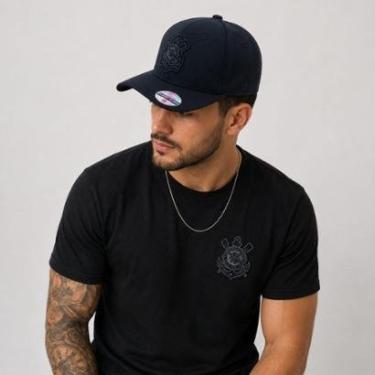 Imagem de Boné Corinthians Relevo Masculino Preto Supercap-Masculino