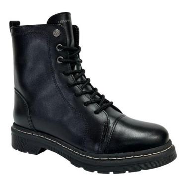Imagem de Bota Cravo e Canela Coturno Janis 85653C Preto, Preto, 36